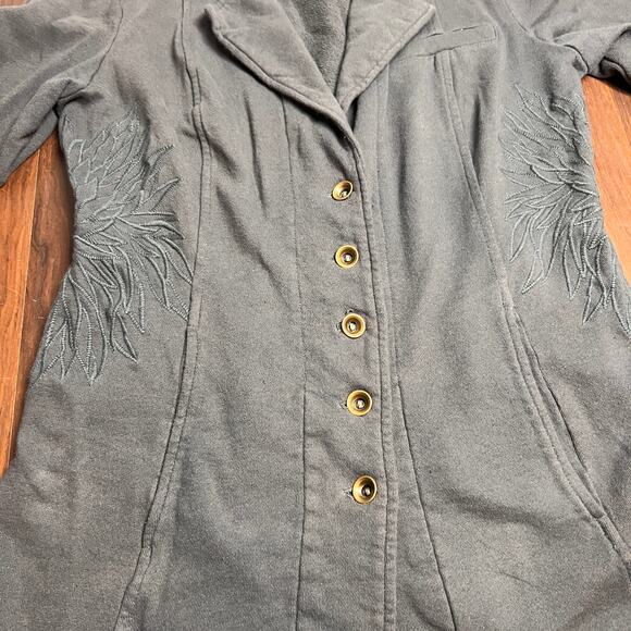 Soft Surroundings Blazer Jacket Women's Size S Tallulah Jersey Embroidered - Picture 7 of 9